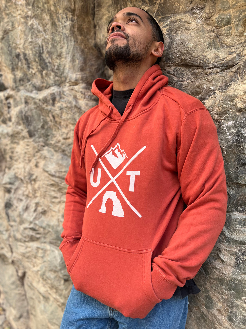 Utah X - Vintage Mountain Blend Hoodie (Red Rock)