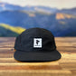 GOAT (Timpanogos) -  5-panel Water-Repellent Nylon Camp Hat (Black)