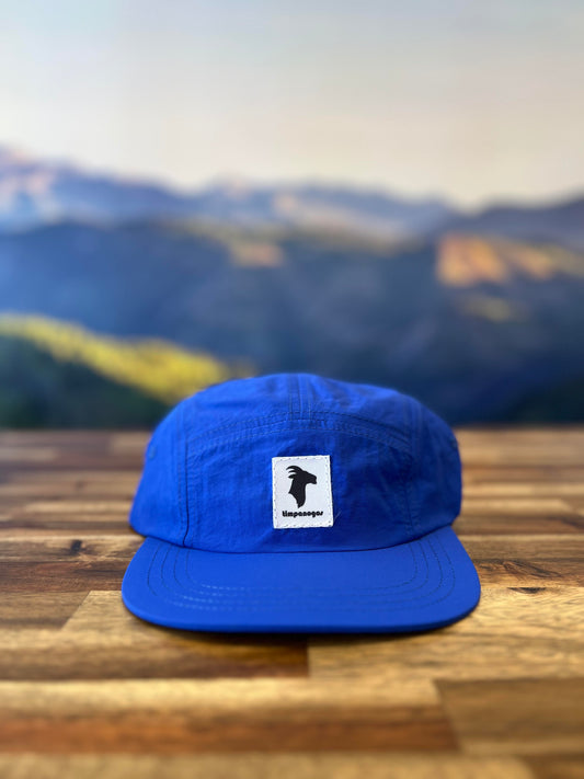 GOAT (Timpanogos) -  5-panel Water-Repellant Nylon Camp Hat (Royal)