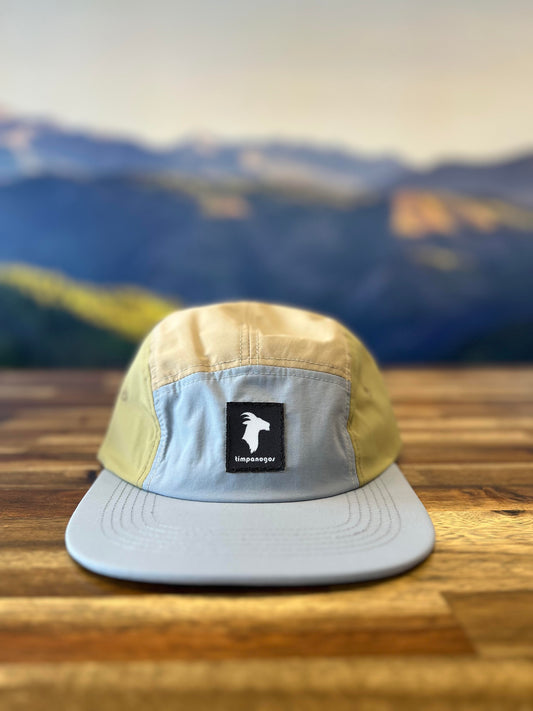 GOAT (Timpanogos) -  5-panel Nylon Camp Hat (Tan/Gray/Olive)