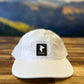 GOAT (Timpanogos) -  5-panel Water-Repellant Nylon Camp Hat (White)