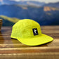 GOAT (Timpanogos) -  5-panel Water-Repellant Nylon Camp Hat (Neon Yellow)