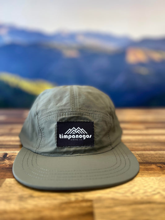 Timpanogos Hiking Co. -  5-panel Water Repellant Nylon Camp Hat (Green)