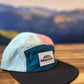 Timpanogos Hiking Co. -  5-panel Nylon Camp Hat (Blue/Pink/Cyan)