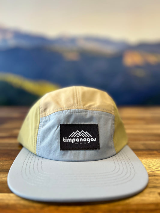 Timpanogos Hiking Co. -  5-panel Nylon Camp Hat (Tan/Gray/Olive)