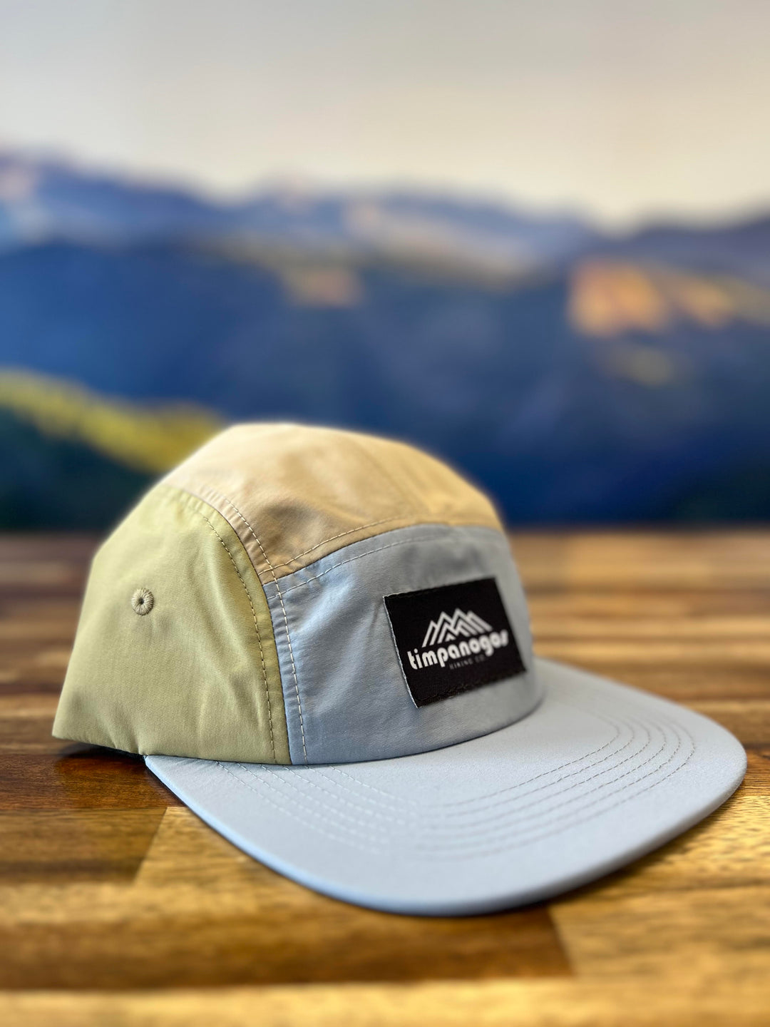 Timpanogos Hiking Co. -  5-panel Nylon Camp Hat (Tan/Gray/Olive)