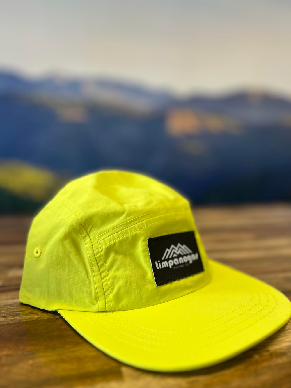 Timpanogos Hiking Co. -  5-panel Water-Repellant Nylon Camp Hat (Neon Yellow)