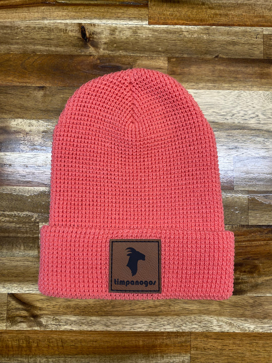 Patch Waffle Knit Beanie - Timpanogos Goat