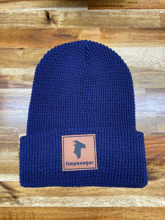 Patch Waffle Knit Beanie - Timpanogos Goat