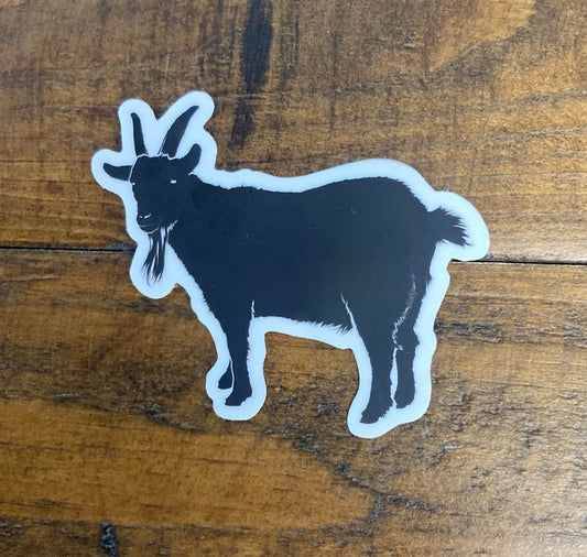 Custom Die Cut Sticker (3x3) - Black Goat
