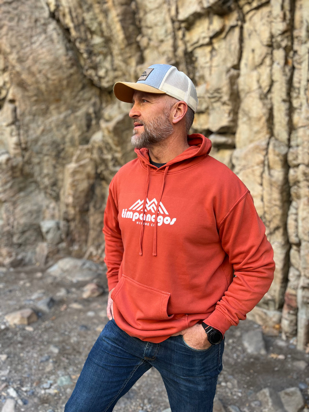 Timpanogos Hiking Co. - Vintage Mountain Blend Hoodie (Red Rock)