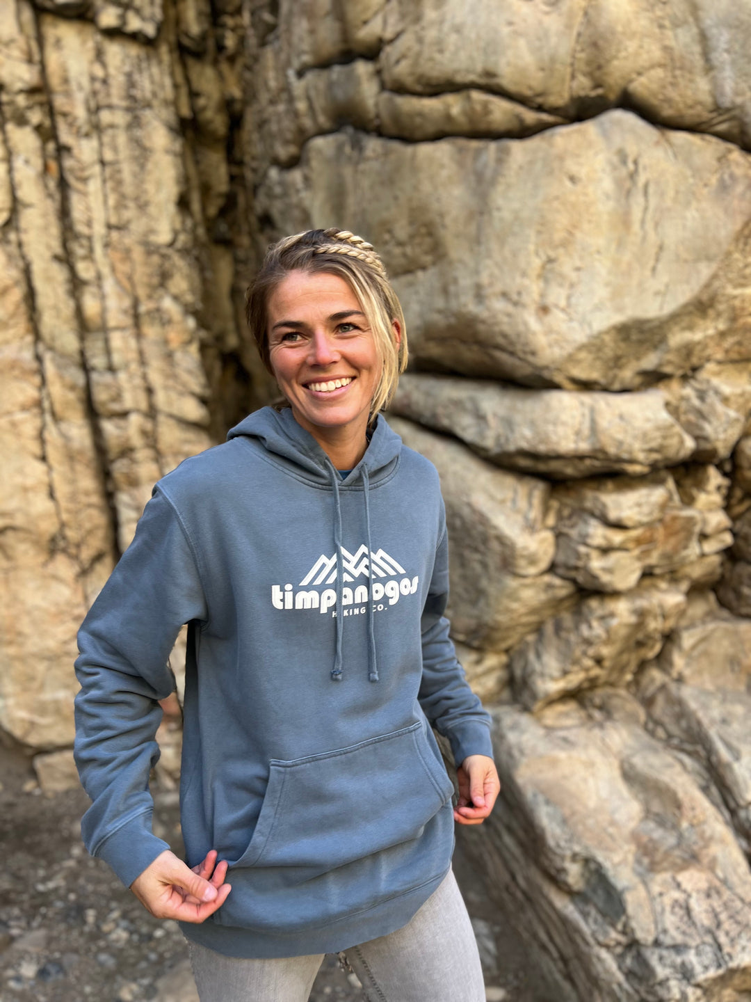 Timpanogos Hiking Co. (official) - Vintage Mountain Blend Hoodie (Slate Blue)