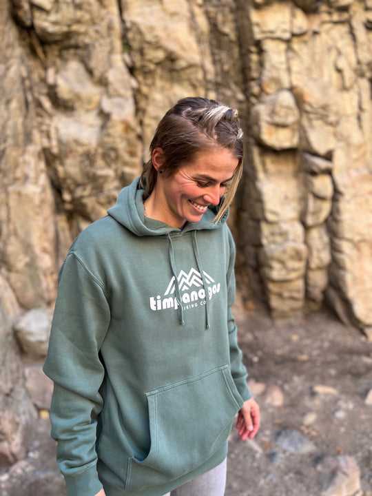 Timpanogos Hiking Co. - Vintage Mountain Blend Hoodie (Alpine Green)