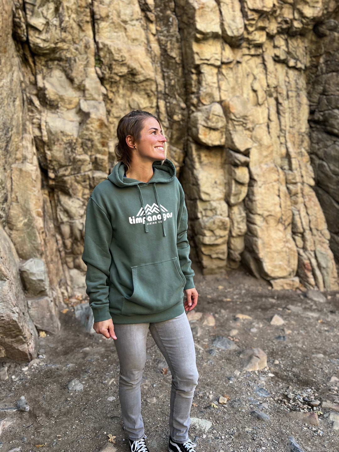 Timpanogos Hiking Co. - Vintage Mountain Blend Hoodie (Alpine Green)