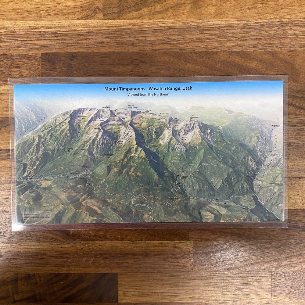 Mount Timpanogos Map - Viewed From the Northeast (6x10.5)