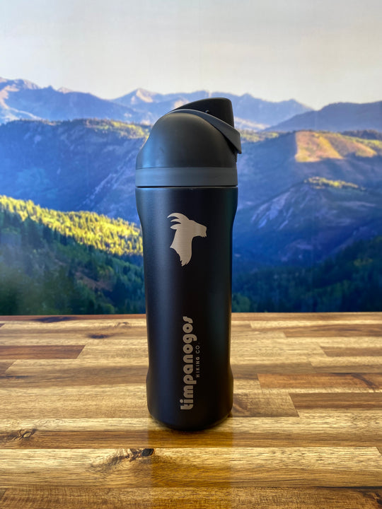 Timpanogos Hiking Co. GOAT Water Bottle (Black), 19oz