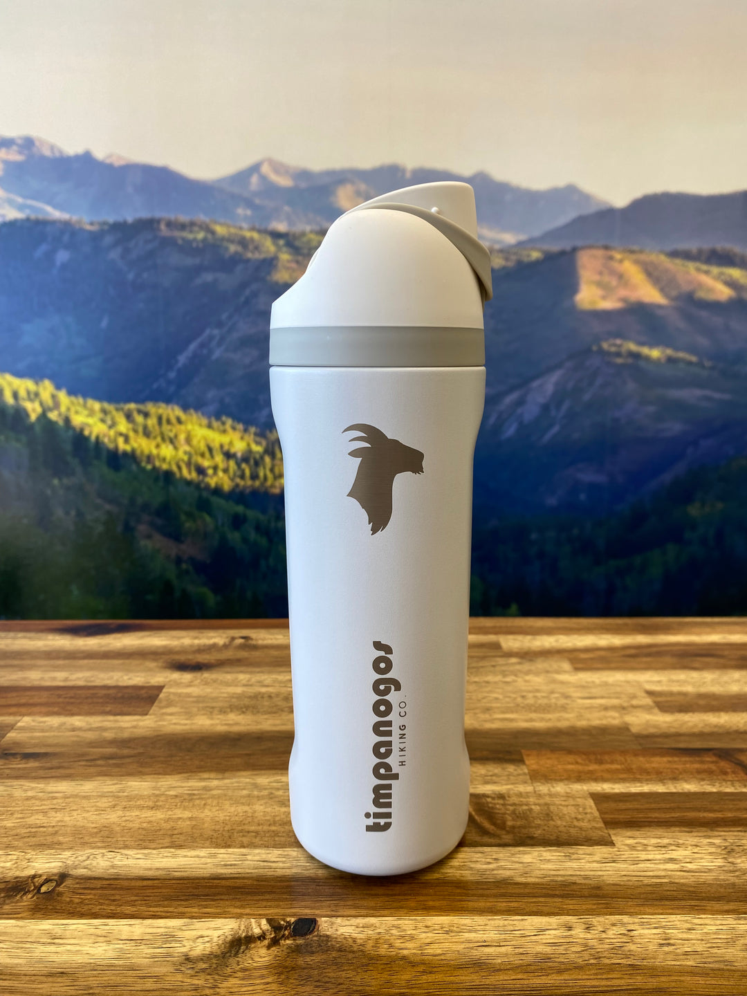 Timpanogos Hiking Co. GOAT Water Bottle (White), 19oz