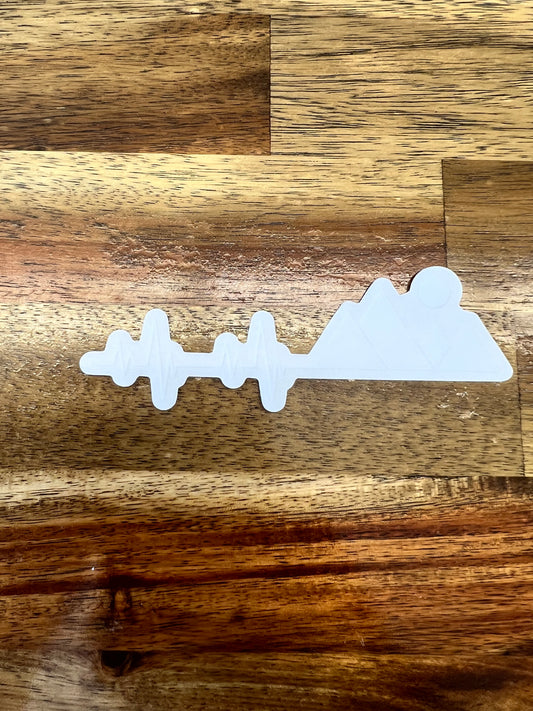 Mountain Pulse - Custom Die Cut Sticker (3 x 6)