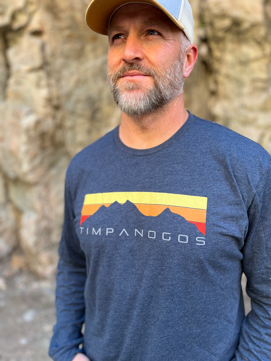 Retro Mountain Classic (warm) - Premium Long Sleeve Shirt