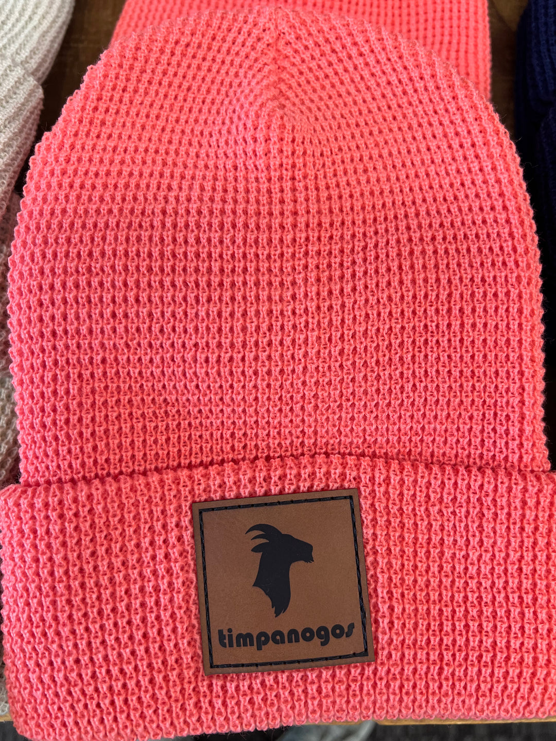 Patch Waffle Knit Beanie - Timpanogos Goat