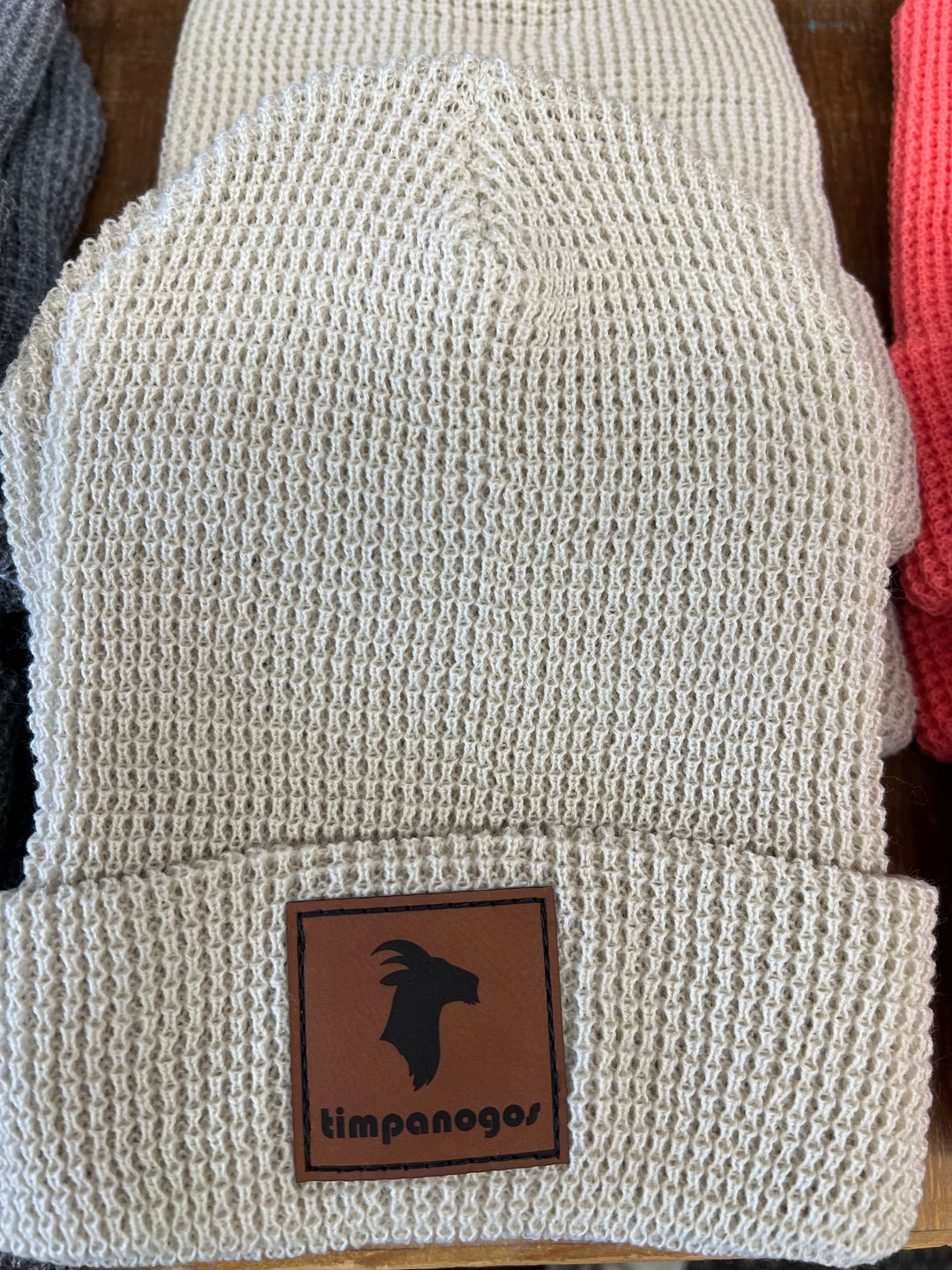 Patch Waffle Knit Beanie - Timpanogos Goat