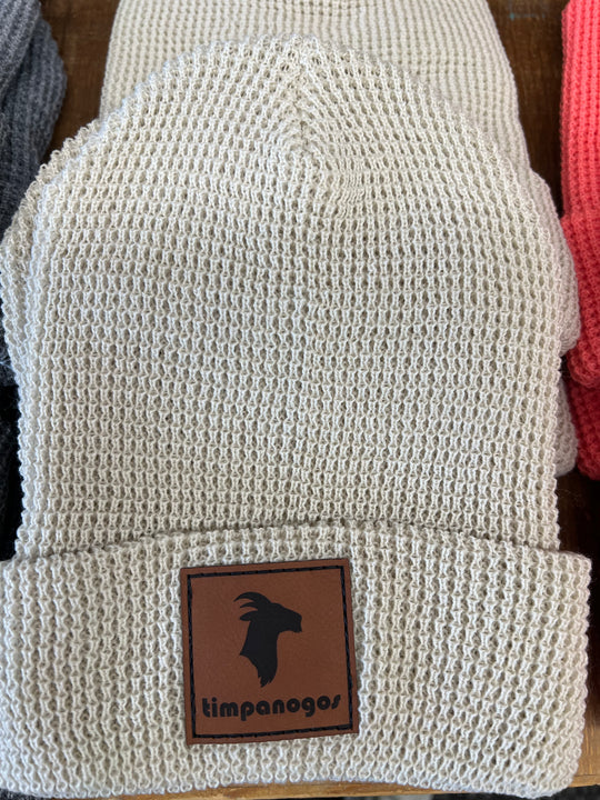 Patch Waffle Knit Beanie - Timpanogos Goat