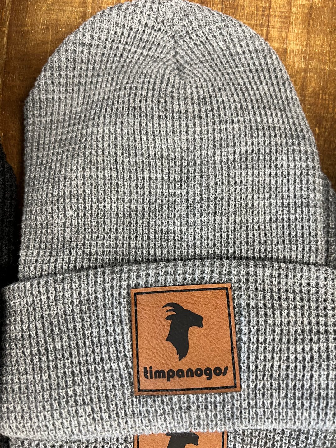 Patch Waffle Knit Beanie - Timpanogos Goat