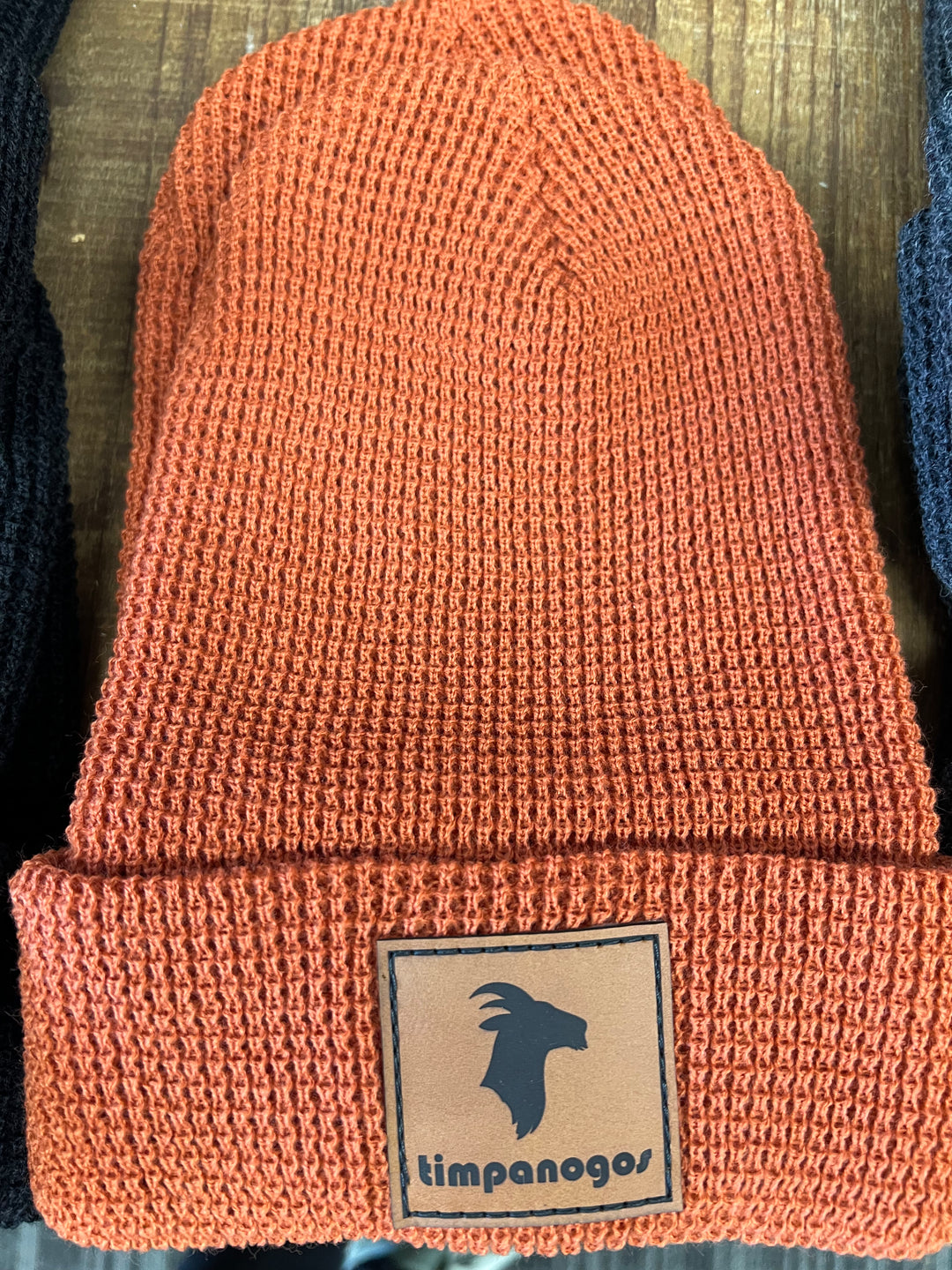 Patch Waffle Knit Beanie - Timpanogos Goat