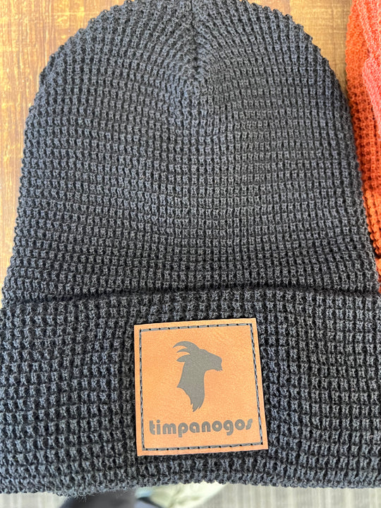 Patch Waffle Knit Beanie - Timpanogos Goat