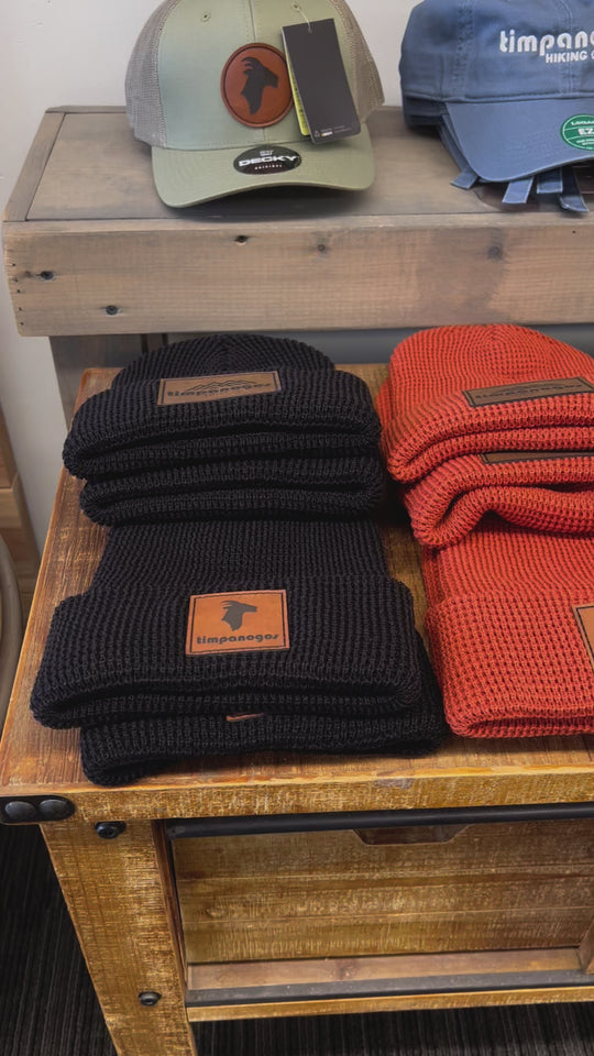 Patch Waffle Knit Beanie - Timpanogos Goat