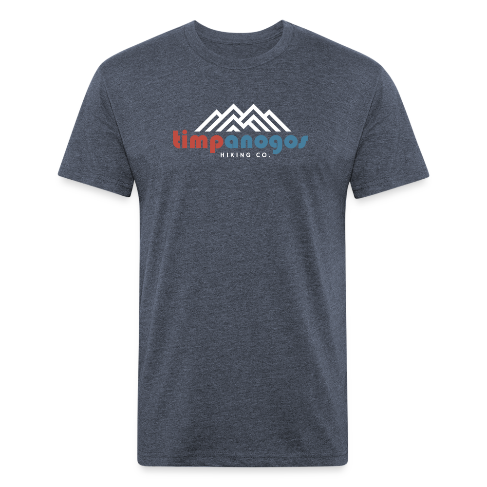 Retro Red, White, and Blue - Premium Graphic Tee - heather navy