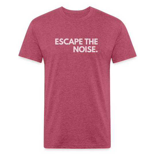 Escape the Noise - Premium Graphic Tee - heather burgundy