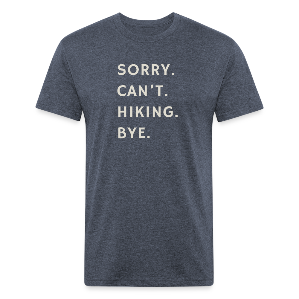 Sorry can't hiking bye - Premium Graphic Tee - heather navy