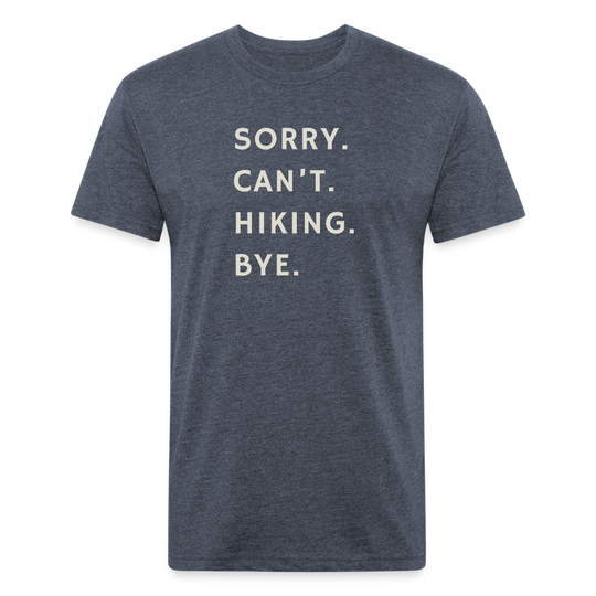 Sorry can't hiking bye - Premium Graphic Tee - heather navy