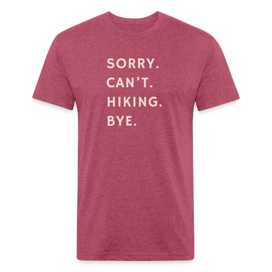 Sorry can't hiking bye - Premium Graphic Tee - heather burgundy