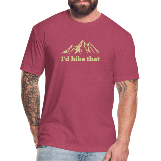 I'd Hike That - Premium Graphic Tee - heather burgundy