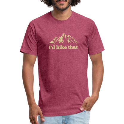 I'd Hike That - Premium Graphic Tee - heather burgundy