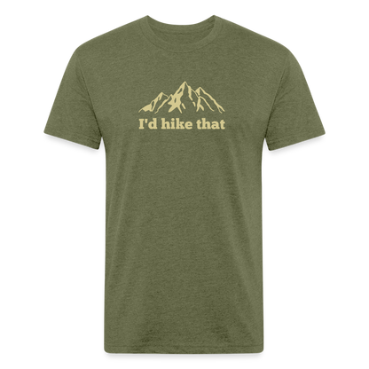 I'd Hike That - Premium Graphic Tee - heather military green