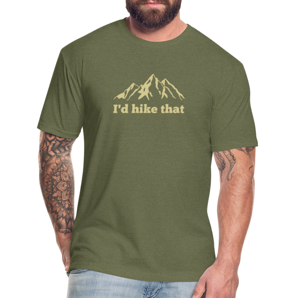 I'd Hike That - Premium Graphic Tee - heather military green