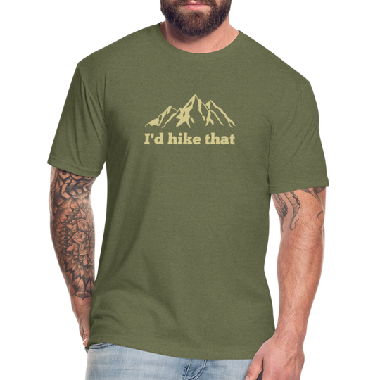 I'd Hike That - Premium Graphic Tee - heather military green