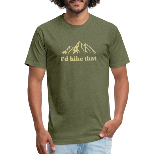 I'd Hike That - Premium Graphic Tee - heather military green