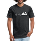 Mountain Pulse - Premium Graphic Tee - heather black