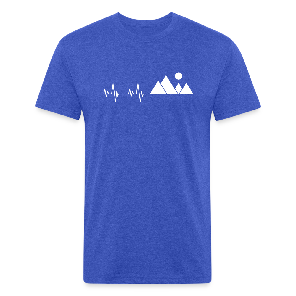 Mountain Pulse - Premium Graphic Tee - heather royal