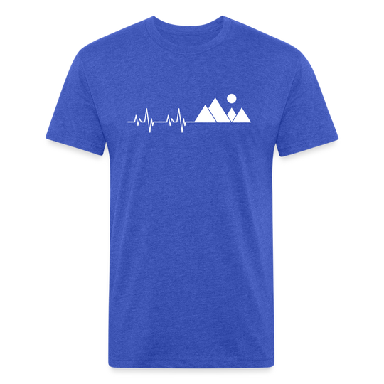 Mountain Pulse - Premium Graphic Tee - heather royal