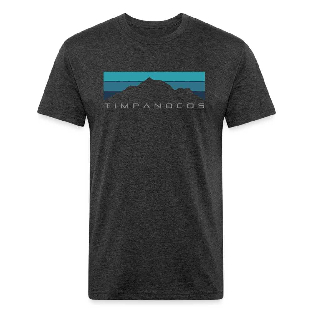 Retro Mountain Classic (cool) - Premium Graphic Tee - heather black