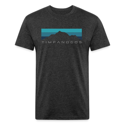 Retro Mountain Classic (cool) - Premium Graphic Tee - heather black