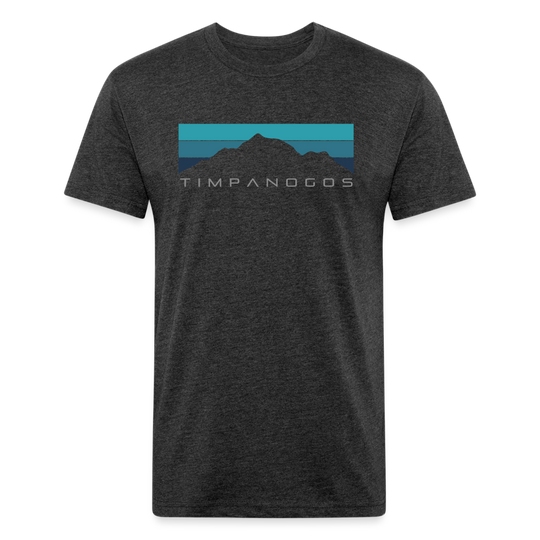 Retro Mountain Classic (cool) - Premium Graphic Tee - heather black