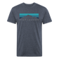 Retro Mountain Classic (cool) - Premium Graphic Tee - heather navy