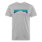 Retro Mountain Classic (cool) - Premium Graphic Tee - heather gray