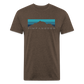 Retro Mountain Classic (cool) - Premium Graphic Tee - heather espresso